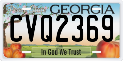 GA license plate CVQ2369