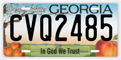 GA license plate CVQ2485