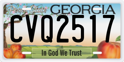 GA license plate CVQ2517