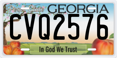 GA license plate CVQ2576