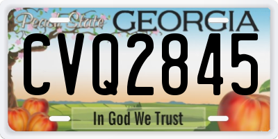 GA license plate CVQ2845