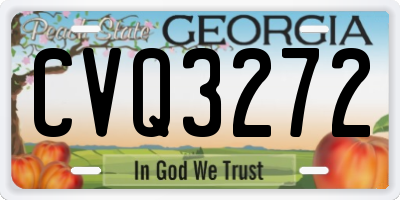 GA license plate CVQ3272