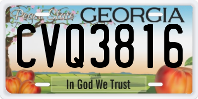 GA license plate CVQ3816