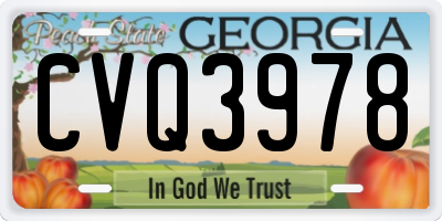 GA license plate CVQ3978