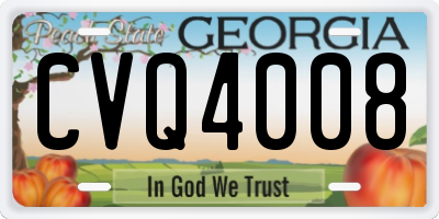 GA license plate CVQ4008
