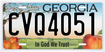 GA license plate CVQ4051