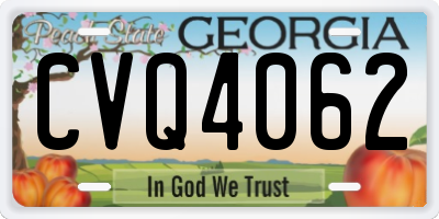 GA license plate CVQ4062