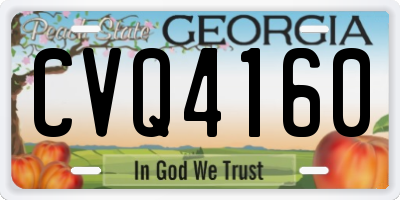 GA license plate CVQ4160
