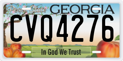 GA license plate CVQ4276