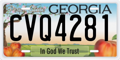 GA license plate CVQ4281