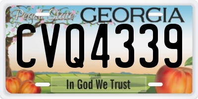 GA license plate CVQ4339