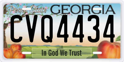 GA license plate CVQ4434