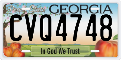 GA license plate CVQ4748