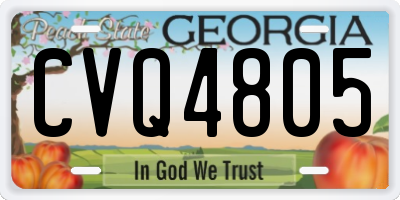 GA license plate CVQ4805