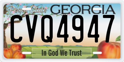 GA license plate CVQ4947