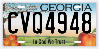GA license plate CVQ4948