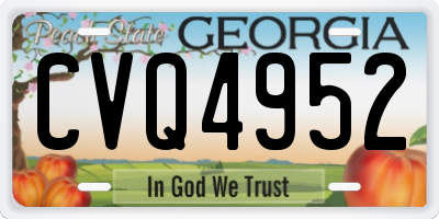 GA license plate CVQ4952