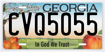 GA license plate CVQ5055