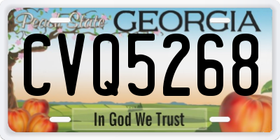 GA license plate CVQ5268