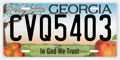 GA license plate CVQ5403