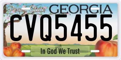 GA license plate CVQ5455