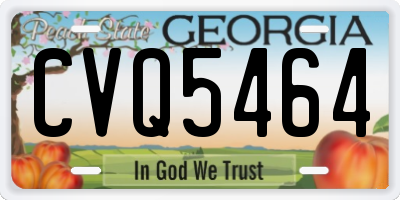 GA license plate CVQ5464