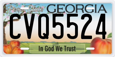 GA license plate CVQ5524