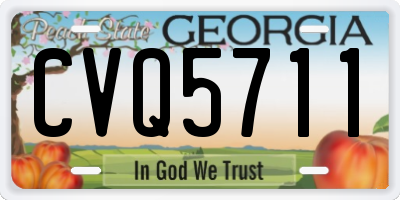 GA license plate CVQ5711