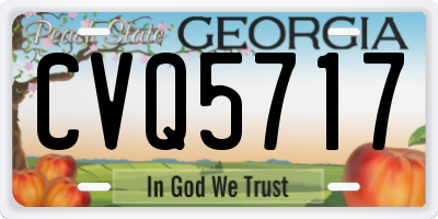 GA license plate CVQ5717