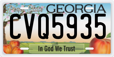 GA license plate CVQ5935