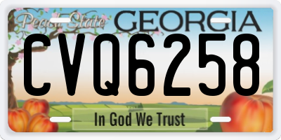 GA license plate CVQ6258