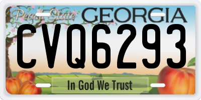 GA license plate CVQ6293
