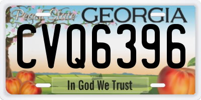 GA license plate CVQ6396