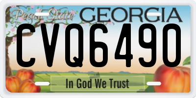 GA license plate CVQ6490