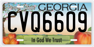 GA license plate CVQ6609