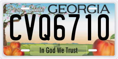GA license plate CVQ6710