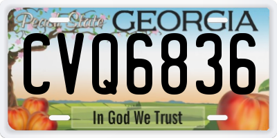 GA license plate CVQ6836
