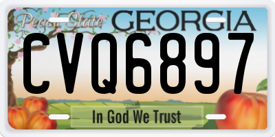 GA license plate CVQ6897