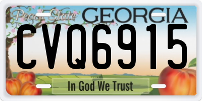 GA license plate CVQ6915