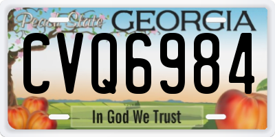 GA license plate CVQ6984