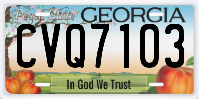 GA license plate CVQ7103