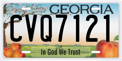 GA license plate CVQ7121