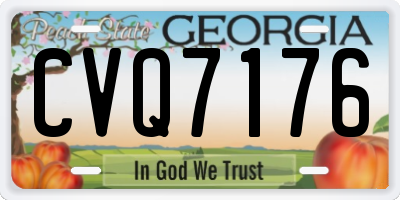 GA license plate CVQ7176