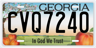 GA license plate CVQ7240
