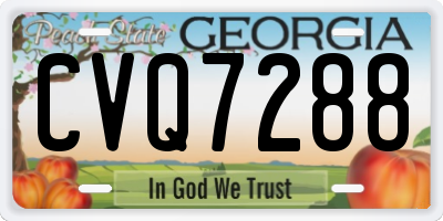 GA license plate CVQ7288
