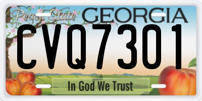 GA license plate CVQ7301