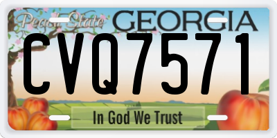GA license plate CVQ7571