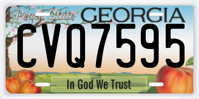 GA license plate CVQ7595