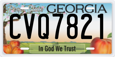 GA license plate CVQ7821
