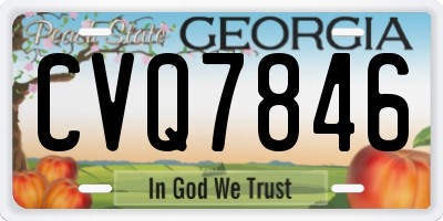GA license plate CVQ7846